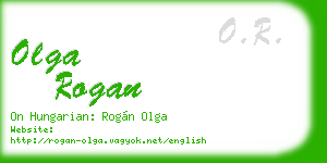 olga rogan business card